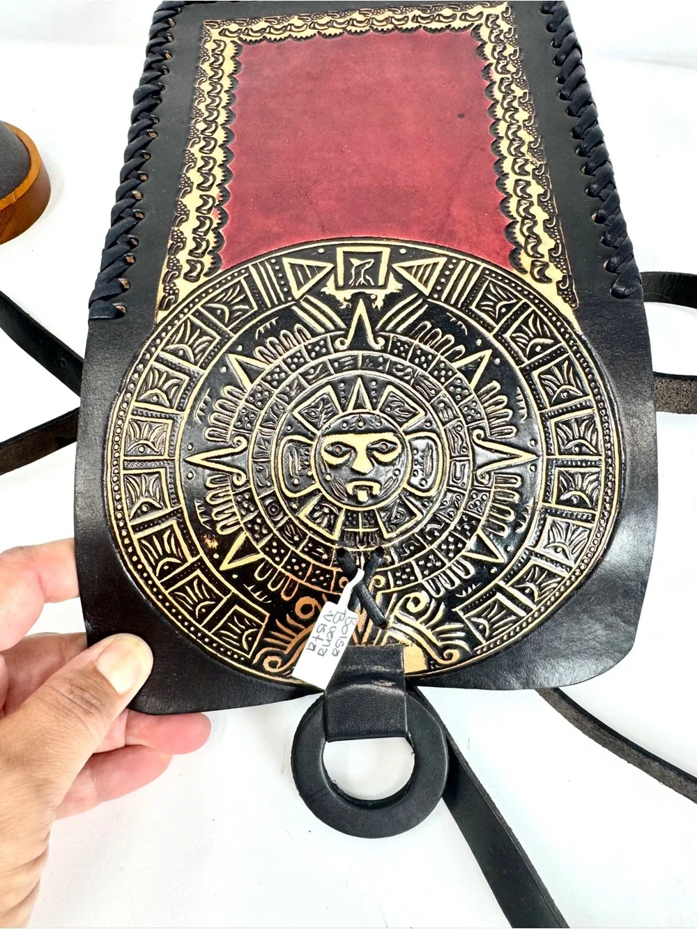 Handcrafted NWT Artisan Hand-Tooled Mexican Leather Crossbody Shoulder Bag